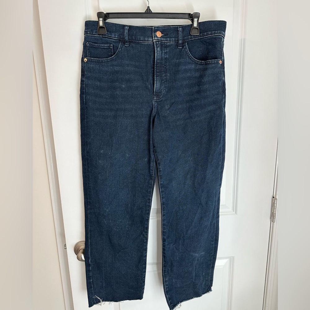 Express - Straight Ankle High Rise Jeans - Size 10R